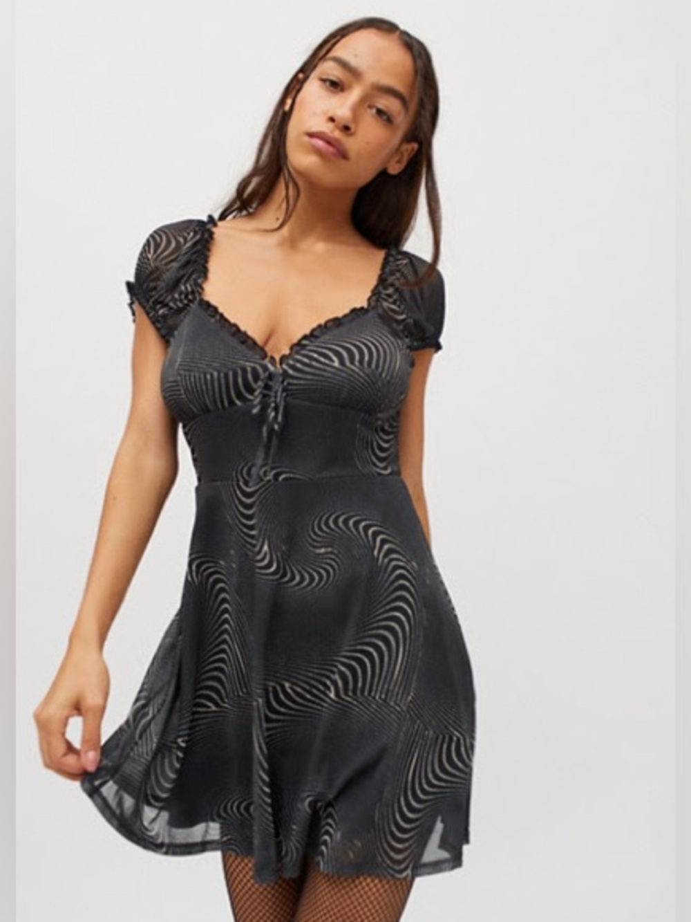 Urban Outfitters Audrey Mesh Mini Dress